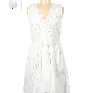 Eyelet Jcrew white dress size 8